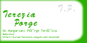 terezia porge business card